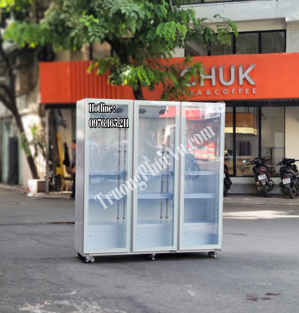 SIÊU TỦ MÁT TRƯNG BÀY BÁNH KEM AIRCOOL 3 CÁNH